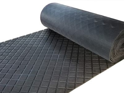 Rhombus Pattern Anti-Slip Cow Rubber Mat