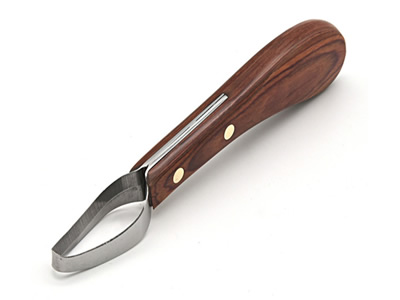 Professional Oval Hoof Knife with Pakka Wooden Handlke
